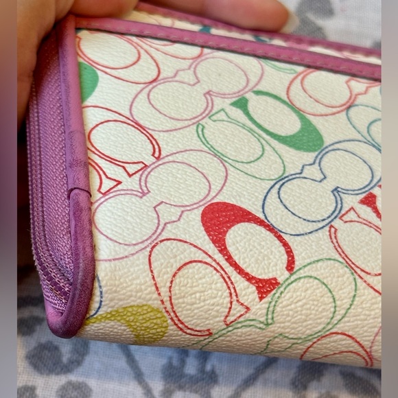 Coach Multicolor Signature C Tote AND Matching Wallet - Picture 8 of 12